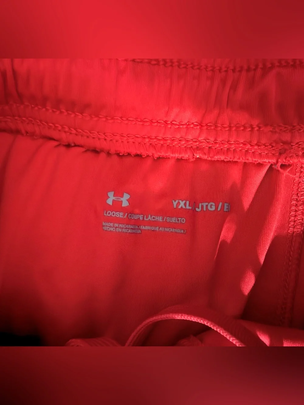 Under Armour Boys Youth XL Red Athletic Performance Shorts YXL
